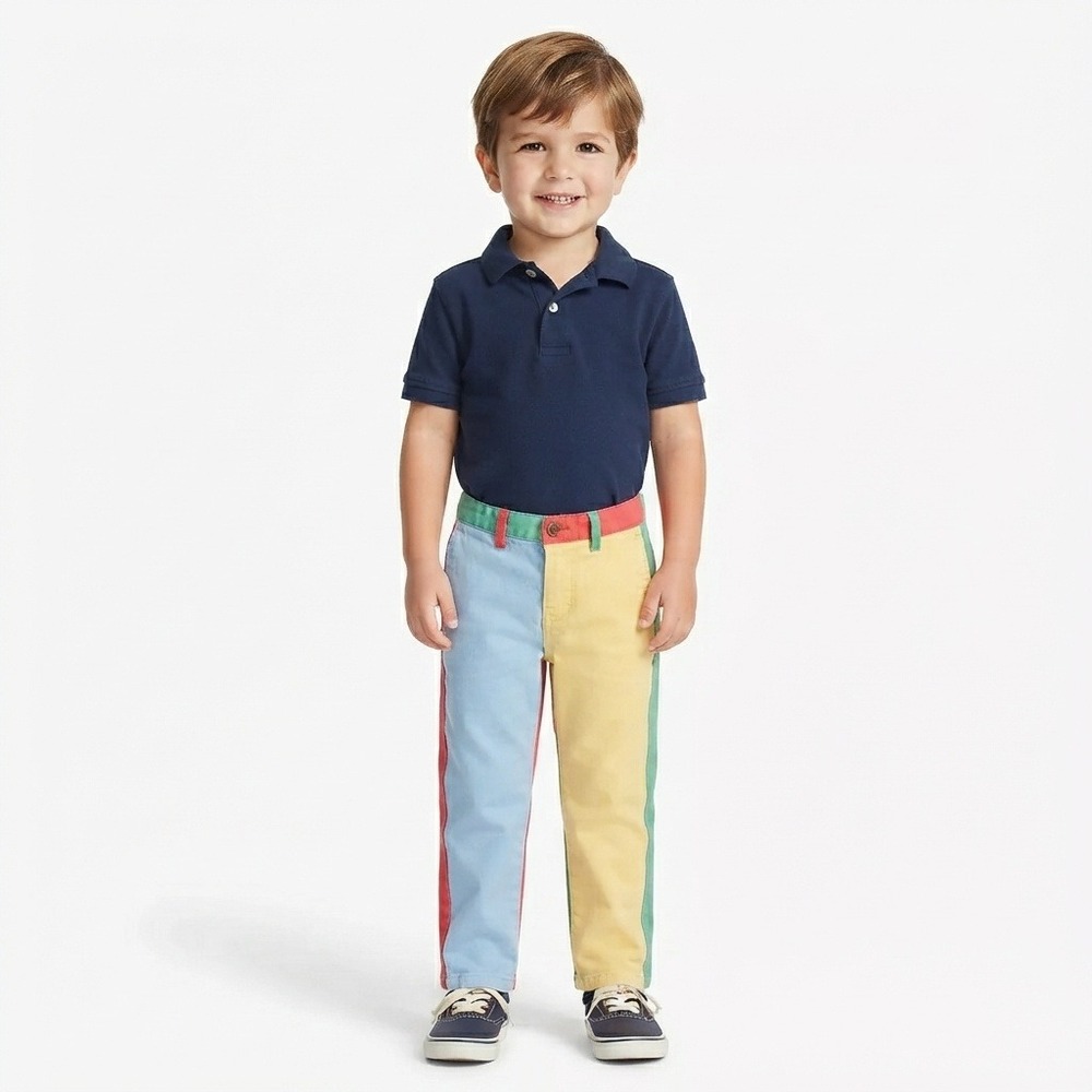 Vineyard Vines Colorblock Trousers Kids Size 4 Multi-Color Excellent